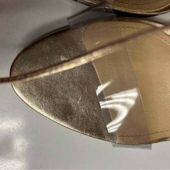 Schutz Josseana Gold and Clear Heeled Sandal - Picture 13 of 16